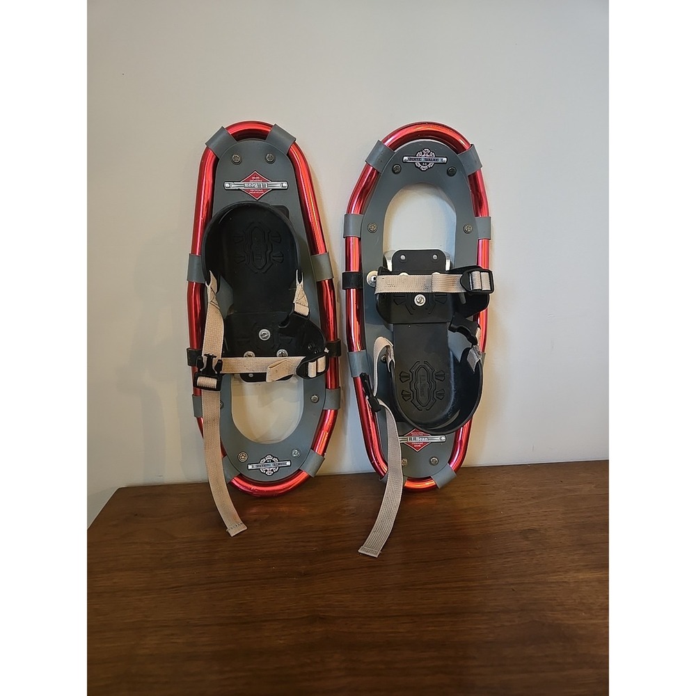 LL Bean Winter Walker Snowshoes Red Aluminum 16 Inch Outdoor Sports - Picture 2 of 10